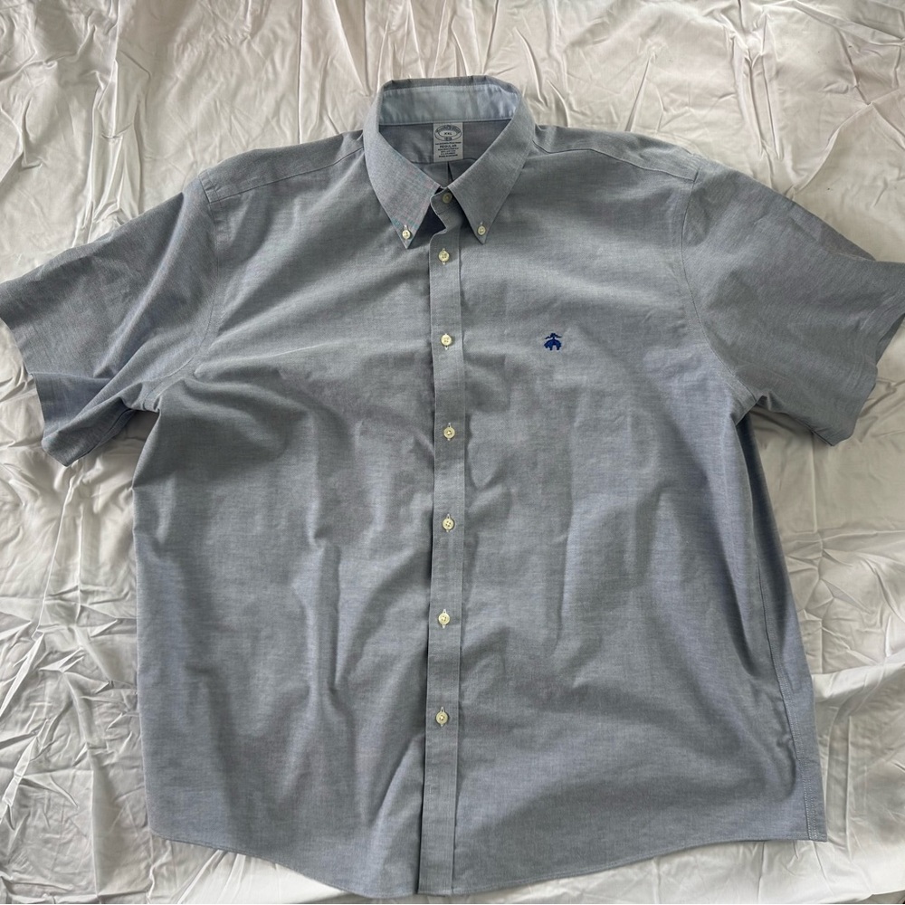Brooks Brothers Men’s XXL Non-Iron Stretch Oxford Button-Down Short-Sleeve